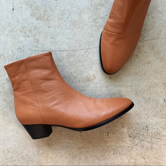 Charlotte Stone Ankle Bootie Cognac Leather 9 - Picture 9 of 11